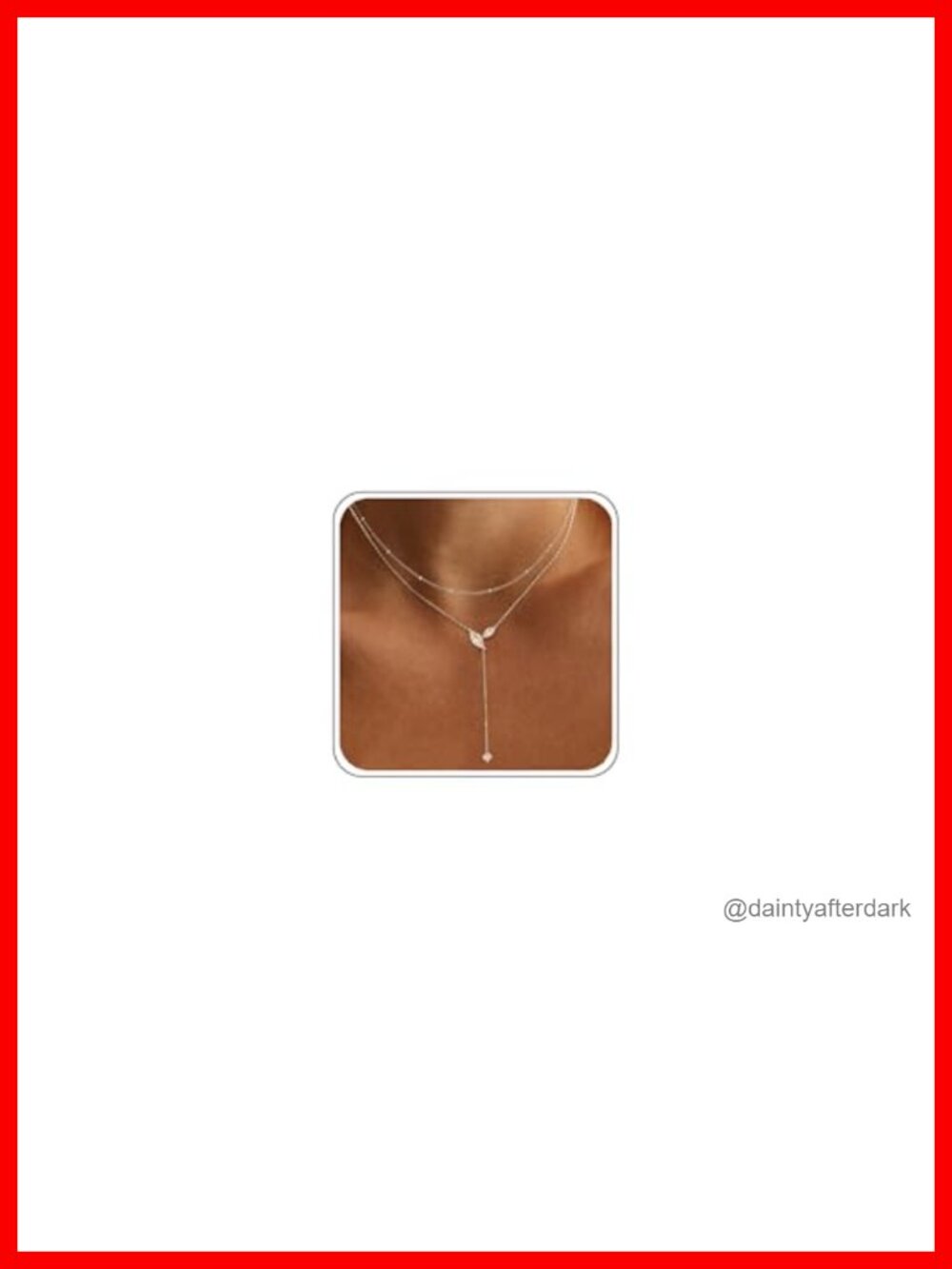 14K Gold Plated CZ Y-Necklace Dainty Layered Long Necklace Trendy Jewelry Gift